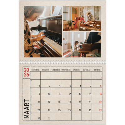Fotokalender A4 Dubbel (30 x 40 cm) — Stempel effect [Maart]