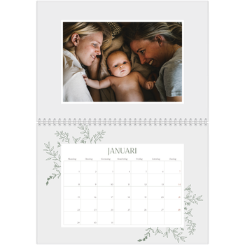 Fotokalender A4 Dubbel — Hand gemaakte bloemen