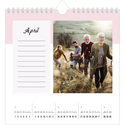 Jaarkalenders vierkant — Kalender Lijst [April]