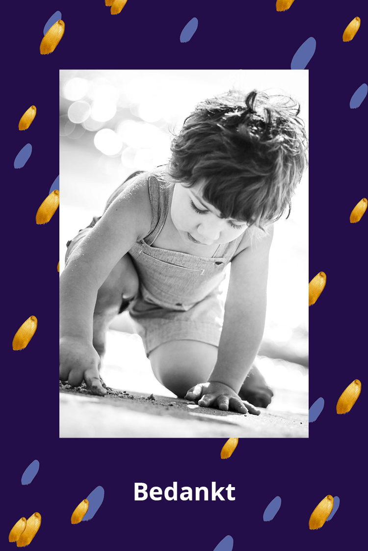 Bedankkaarten — Goud & Paars