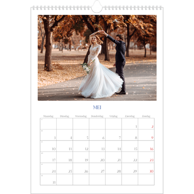 A3 Jaarkalender — Kobalt klassieker [Mei]