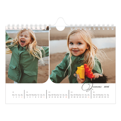 Fotokalender A5 — Momentopnamen en schrift [Januari]