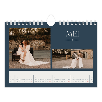 Fotokalender A5 — Leisteen & schreef [Mei]