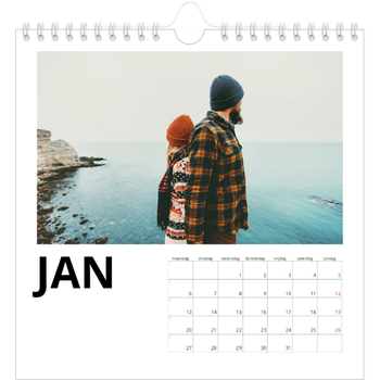 Fotokalender Vierkant — Witte randen