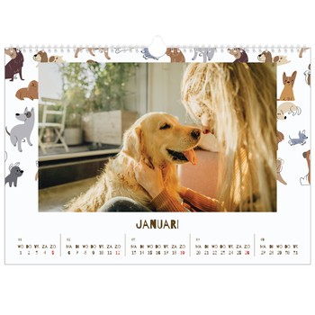 Fotokalender A3 — Speelse puppy