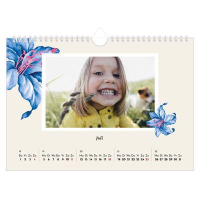 Fotokalender A4 — Geverfde bloemen [omslag]