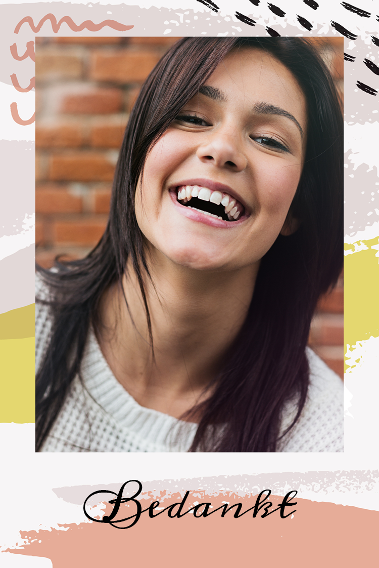 Bedankkaarten — Geschilderde patronen