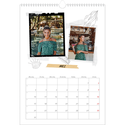 A3 Jaarkalender — Plakboek flair [Mei]
