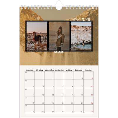 Fotokalender A4 (20 x 30 cm) — Zin in avontuur [omslag]
