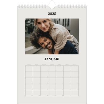 Fotokalender A4 — Simpel ivoor