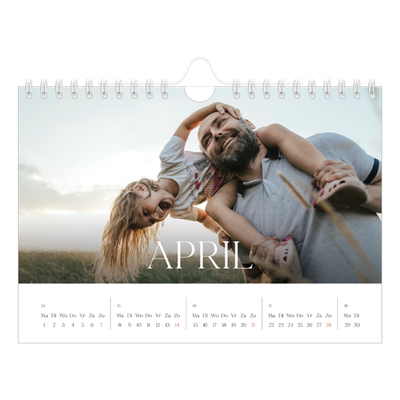 Fotokalender A5 — Twaalf grote maanden [April]