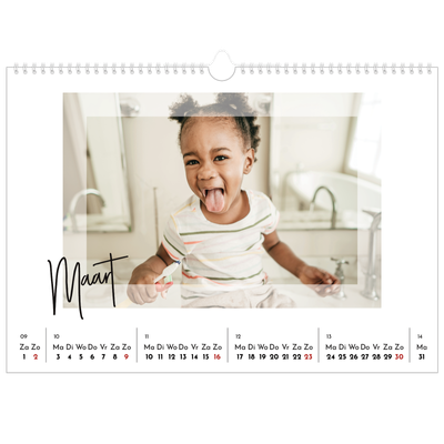Fotokalender A3 — Transparante kaders [Maart]