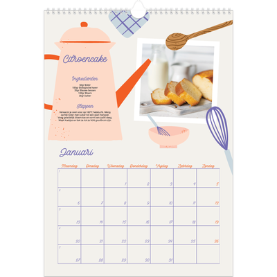 A3 Jaarkalender — Een jaar vol recepten [Januari]