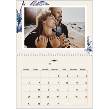 Fotokalender A4 Dubbel — Geverfde bloemen