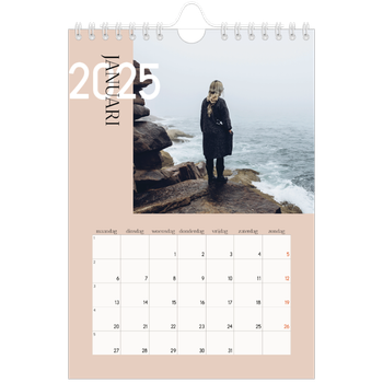 Fotokalender A5 — Overlappende tekst