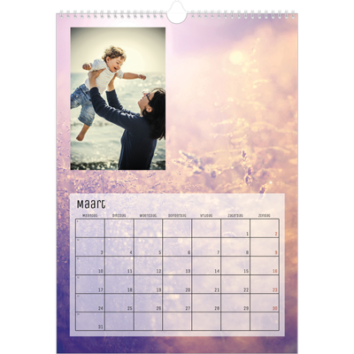 A3 Jaarkalender — Achtergronden uit de natuur [Maart]