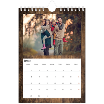 Fotokalender A5 — Houtpatroon