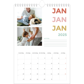 Fotokalender A4 — Bont gekleurd