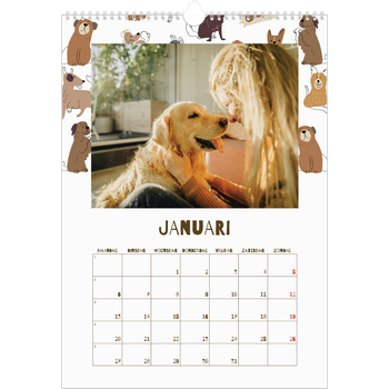 Fotokalender A3 — Speelse puppy
