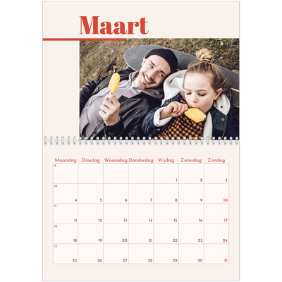 Fotokalender A4 Dubbel (30 x 40 cm) — 90s nostalgie [Maart]