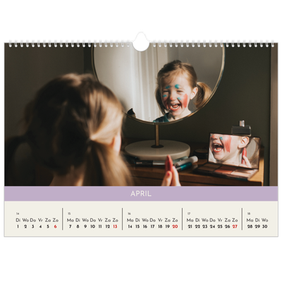 Fotokalender A3 — Pastel hoofdstukken [April]