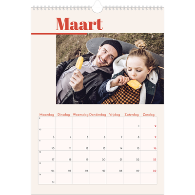 A3 Jaarkalender — 90s nostalgie [Maart]