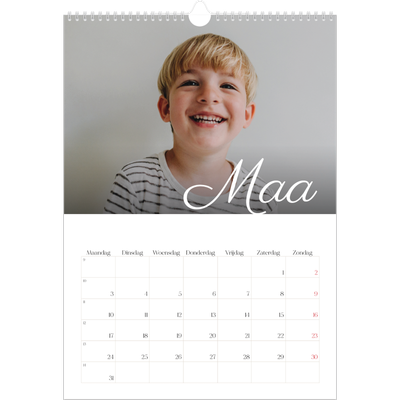 A3 Jaarkalender — Handgeschreven maanden [Maart]