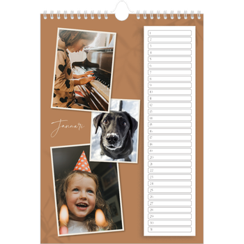 Fotokalender A4 — Warme aardetinten