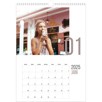 Fotokalender A3 — Maandnummers