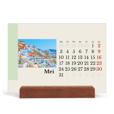 Bureaukalender met houten standaard  — Bezienswaardigheden van de wereld [omslag]