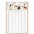 A4 Familieplanners — Natuurlijke handcraft - gezinsplanner 5 personen [April]