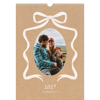 A3 Jaarkalender — Kraft en strik [omslag]