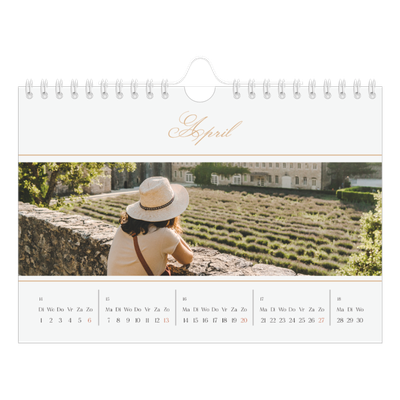 Fotokalender A5 — Gouden banner [April]