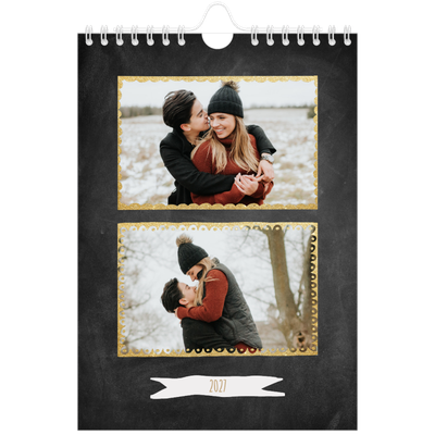 Fotokalender A5 — Foto in glitterrand [omslag]