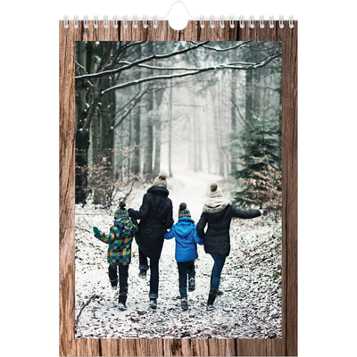 Fotokalender A4 (20 x 30 cm) — Houtpatroon [omslag]