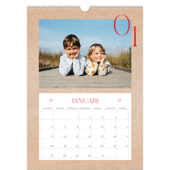 Fotokalender A3 — Rode stippen