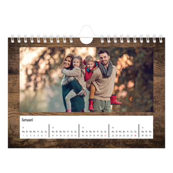 Fotokalender A5 — Houtpatroon