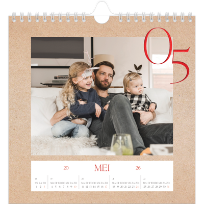 Jaarkalenders vierkant — Rode stippen [omslag]