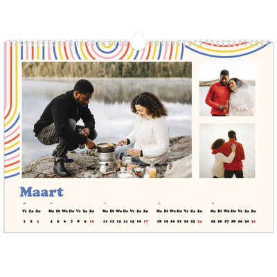 Fotokalender A3 — Retro strepen [Maart]