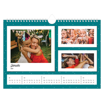 Fotokalender A4 — Snapshots in felle kleuren