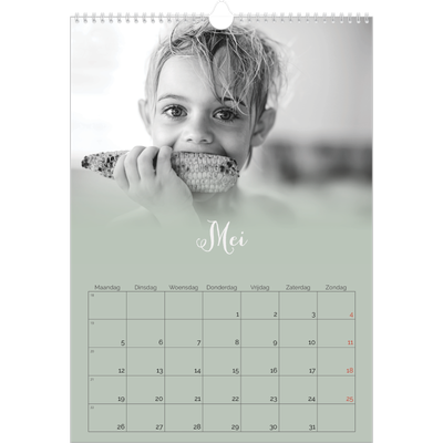 A3 Jaarkalender — Zachtgroen kleurverloop [omslag]