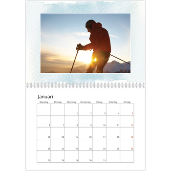 Fotokalender A4 Dubbel — Aquarel achtergronden