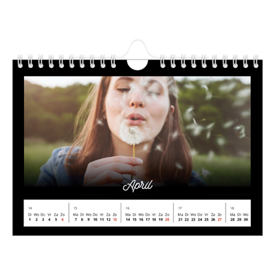 Fotokalender A5 — Zwart [April]