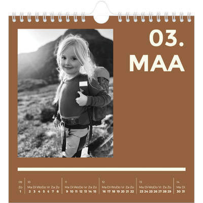 Jaarkalenders vierkant — Modern en gedurft [Maart]