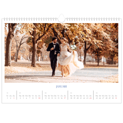 Fotokalender A3 — Kobalt klassieker [Januari]