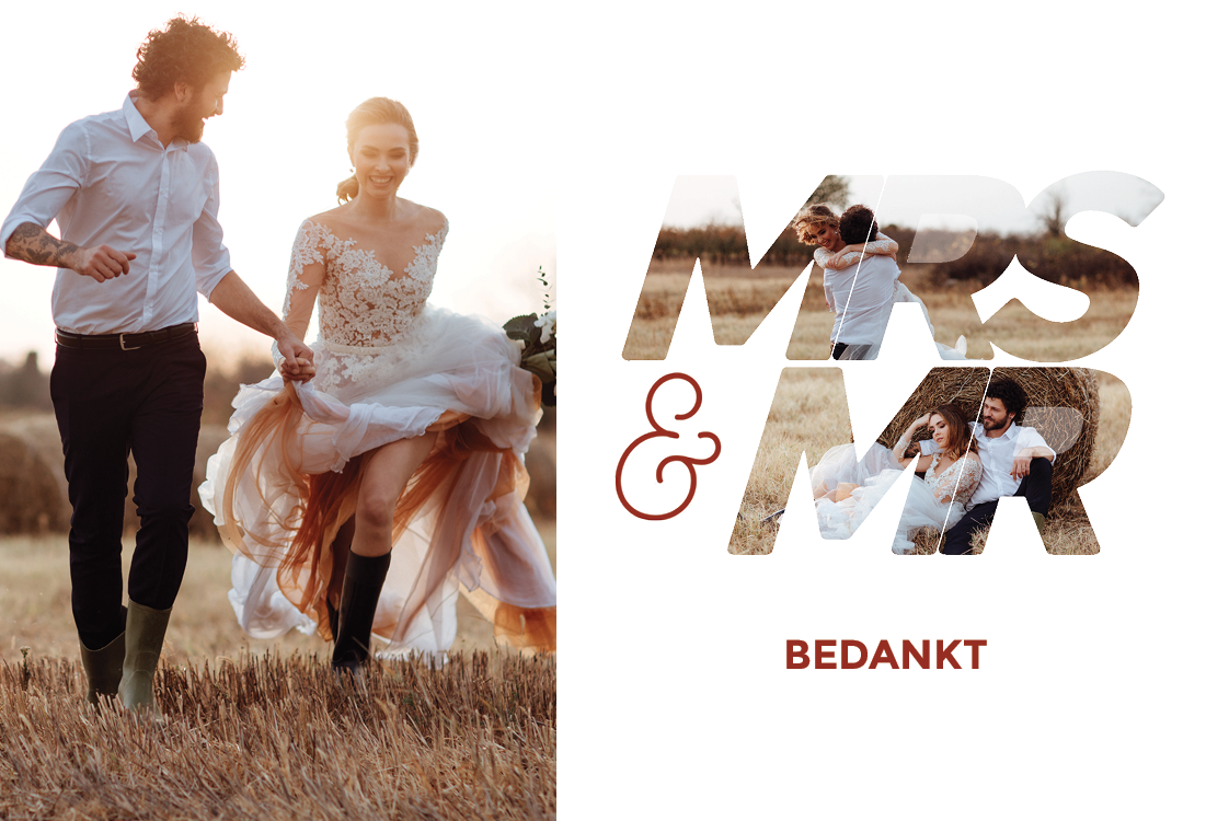 Bedankkaarten — Mrs and Mr