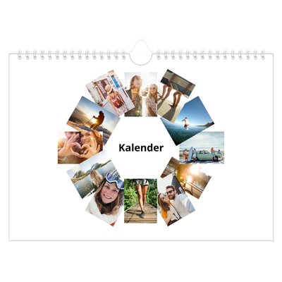 Fotokalender A4 — Collage in blokkenpatroon [omslag]