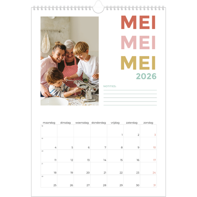 A3 Jaarkalender — Bont gekleurd [omslag]