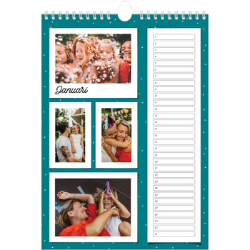 Fotokalender A4 — Snapshots in felle kleuren