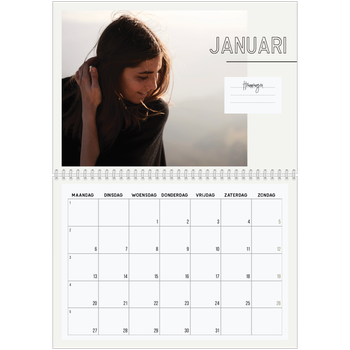 Fotokalender A4 Dubbel — Notitie kalender